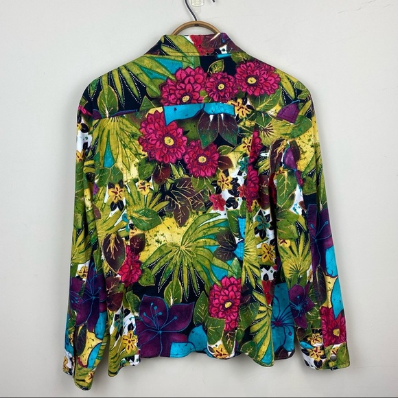 Chico's || Colorful Zipper Front Jacket; Size 1 (M/8) - Picture 8 of 13